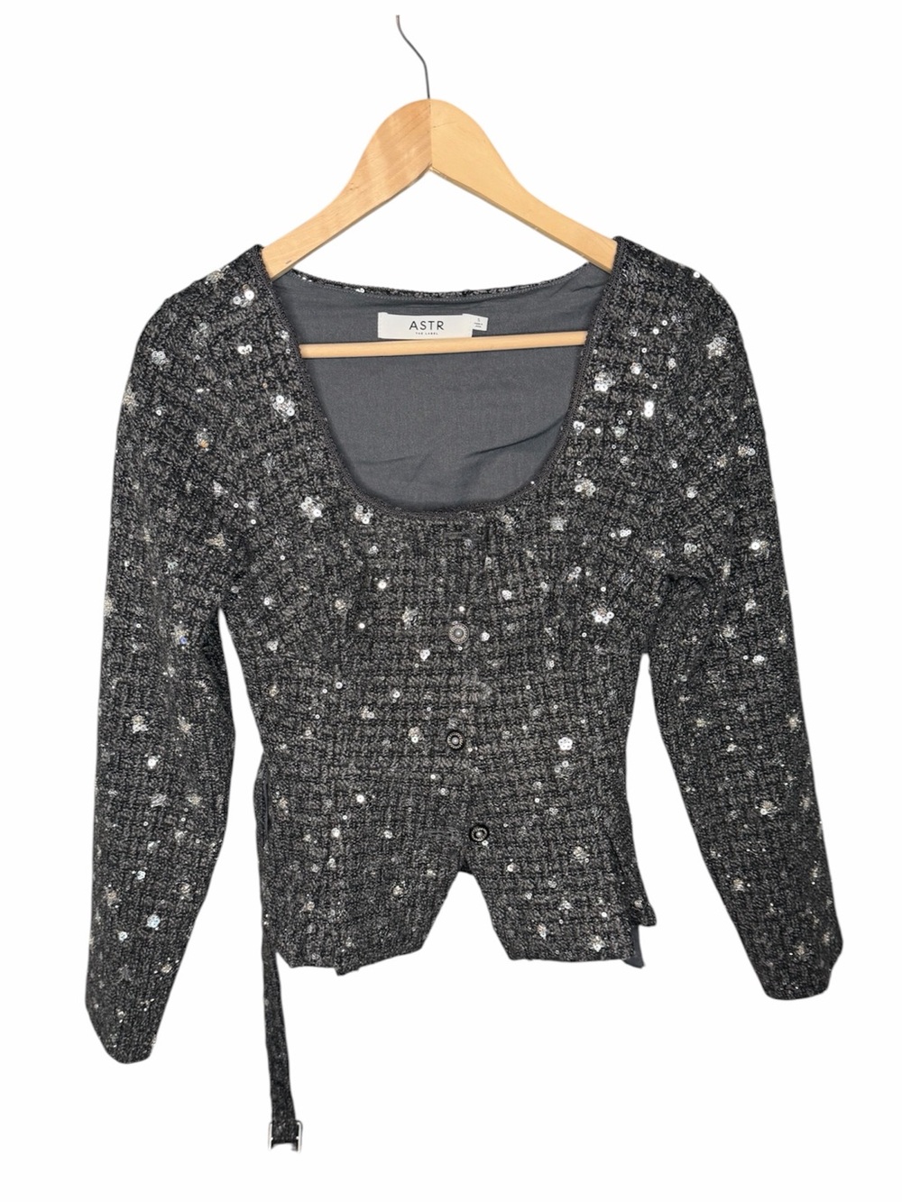 ASTR the Label Carolyn Sequin Tweed Jacket - Picture 3 of 13
